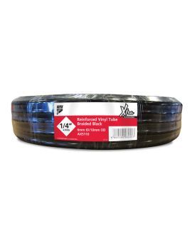 1/4" Braided Tube - Black (30m)